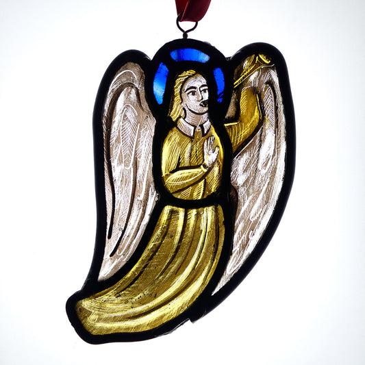 Stained Glass Angel with Trumpet