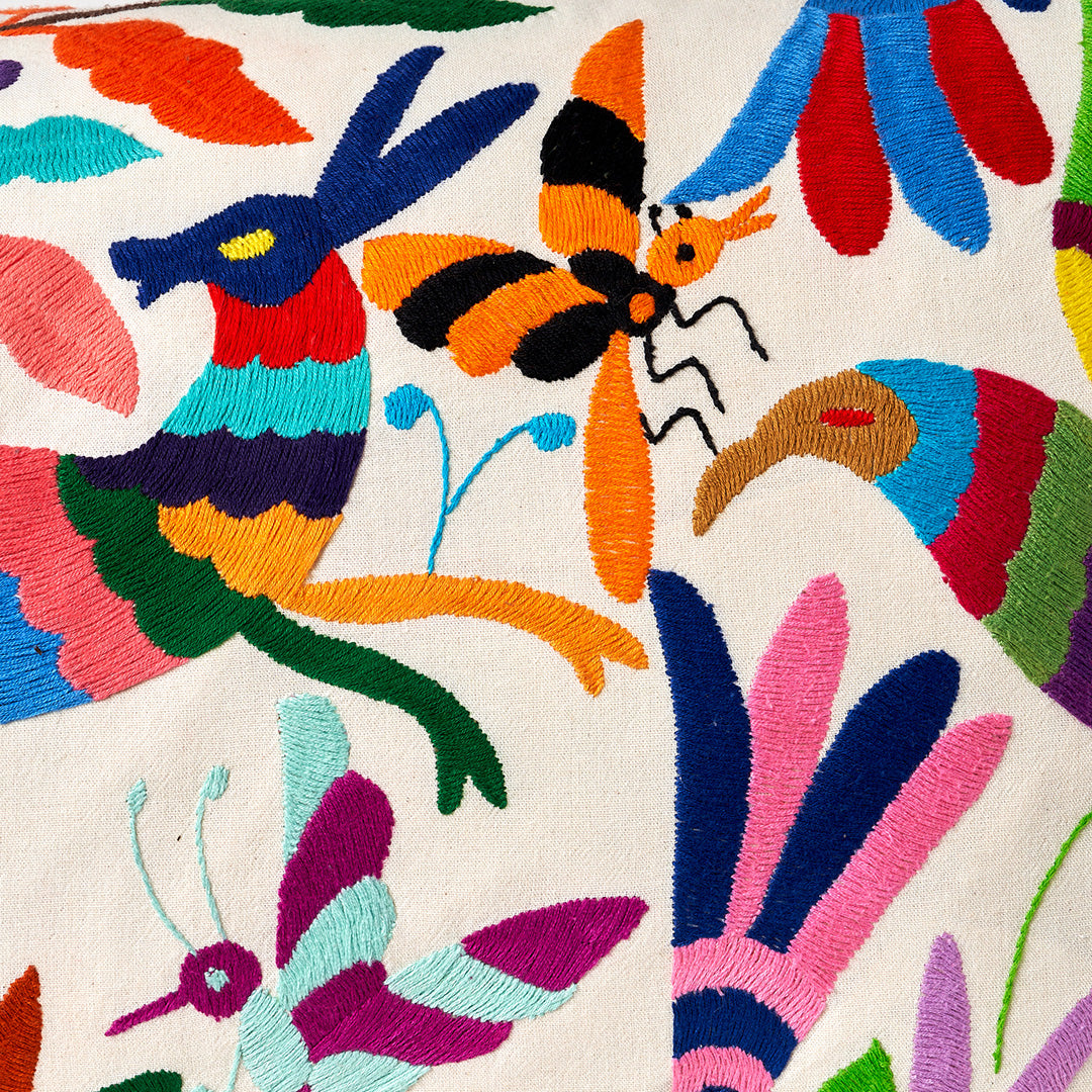 Multicoloured Otomi Bolster - 90cmx40cm