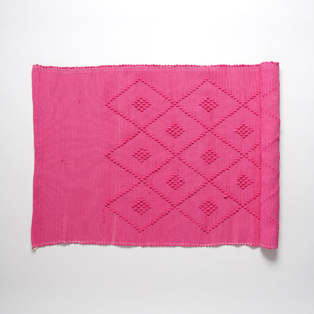 Cotton Bath Mat - Cerise Pink - LARGE