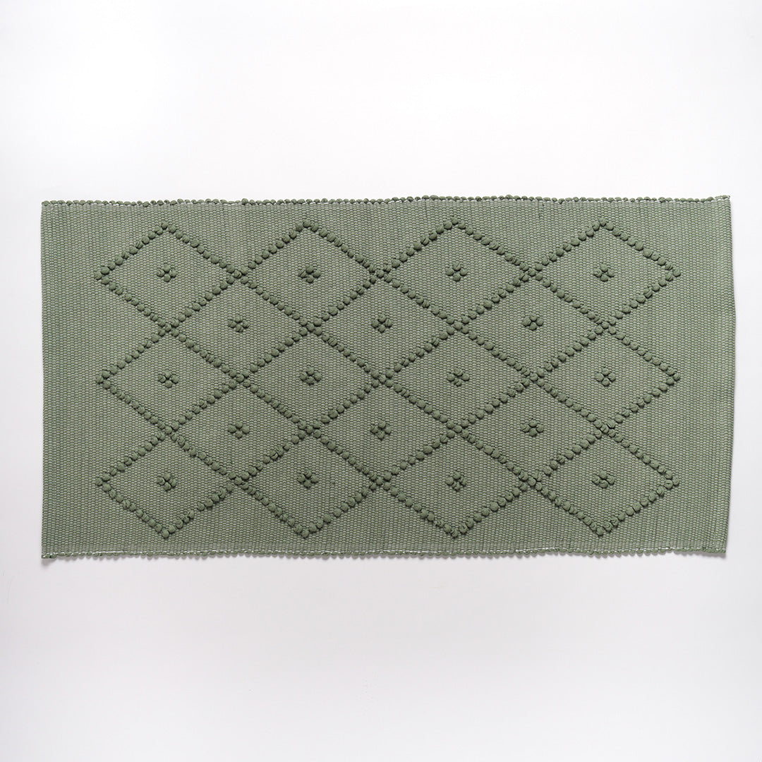 Cotton Bath Mat - Sage Green, Standard Size