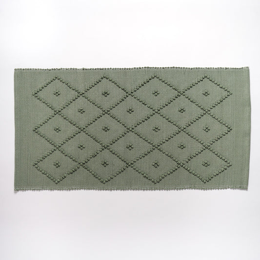 Cotton Bath Mat - Sage Green, Standard Size