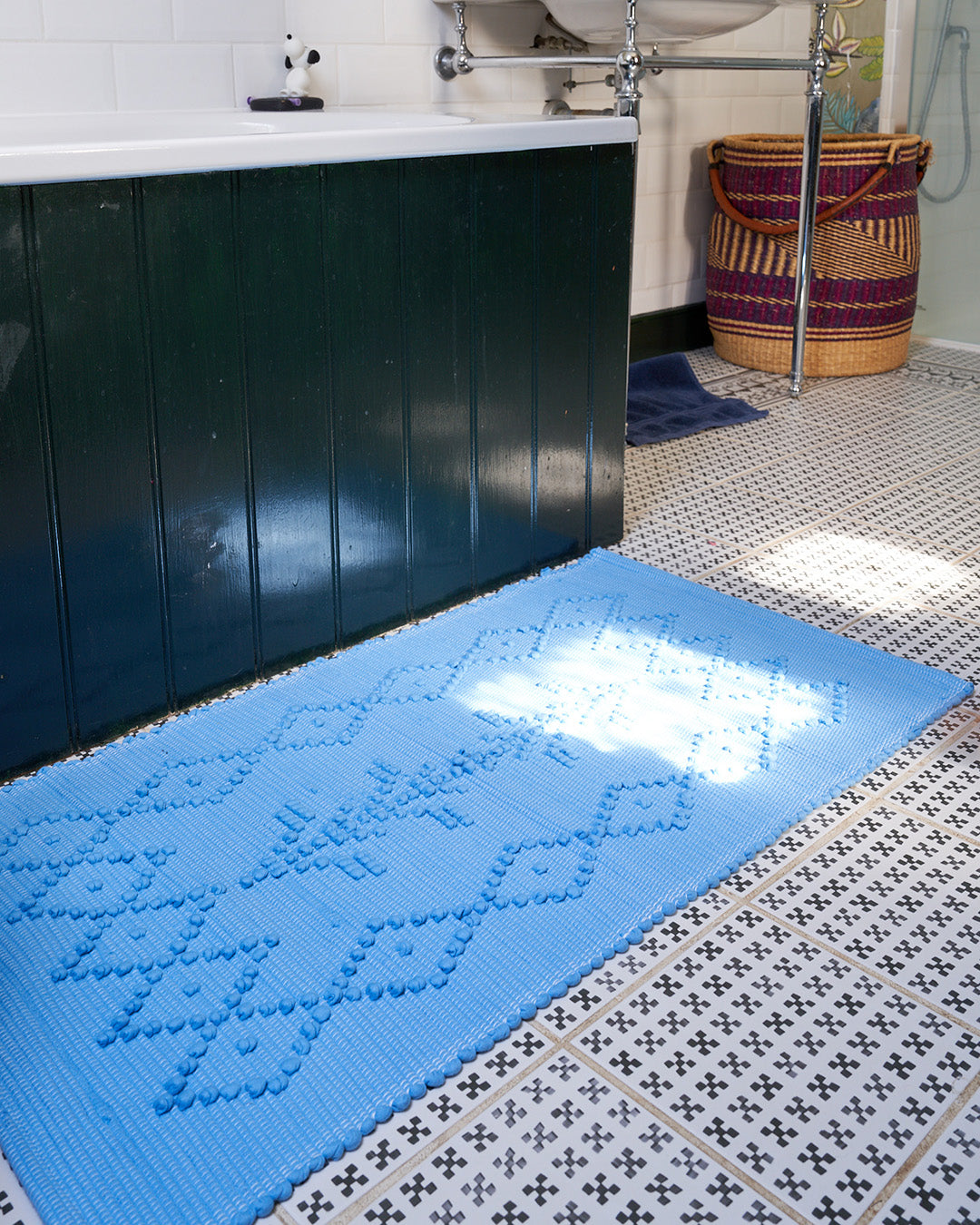 Cotton Bath Mat - Bright Blue, Standard