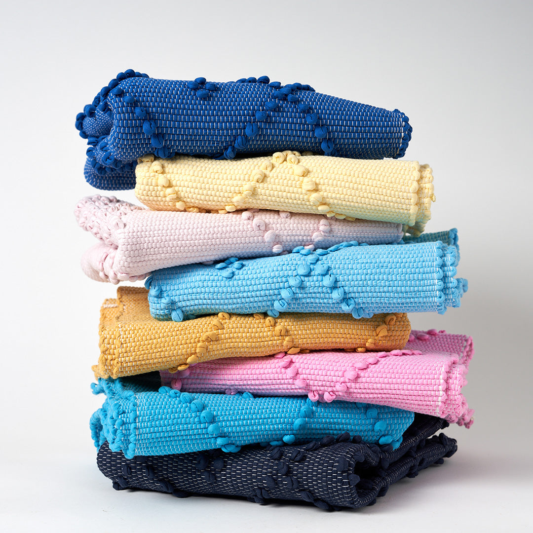 Cotton Bath Mat - Bright Blue, Standard