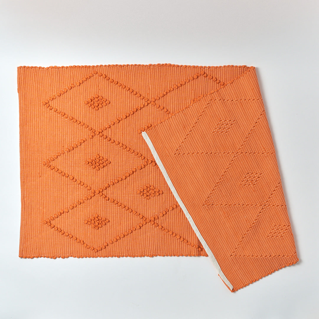 Cotton Bath Mat - Orange - LARGE