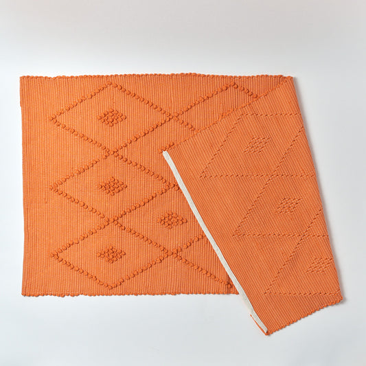 Cotton Bath Mat - Orange - LARGE
