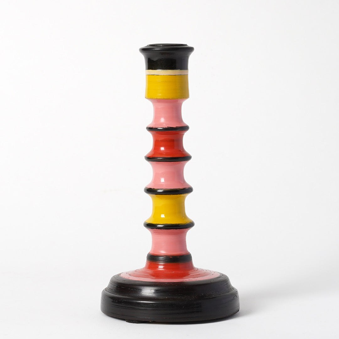 Colour block Candlestick - Yellow, Pinks & Black