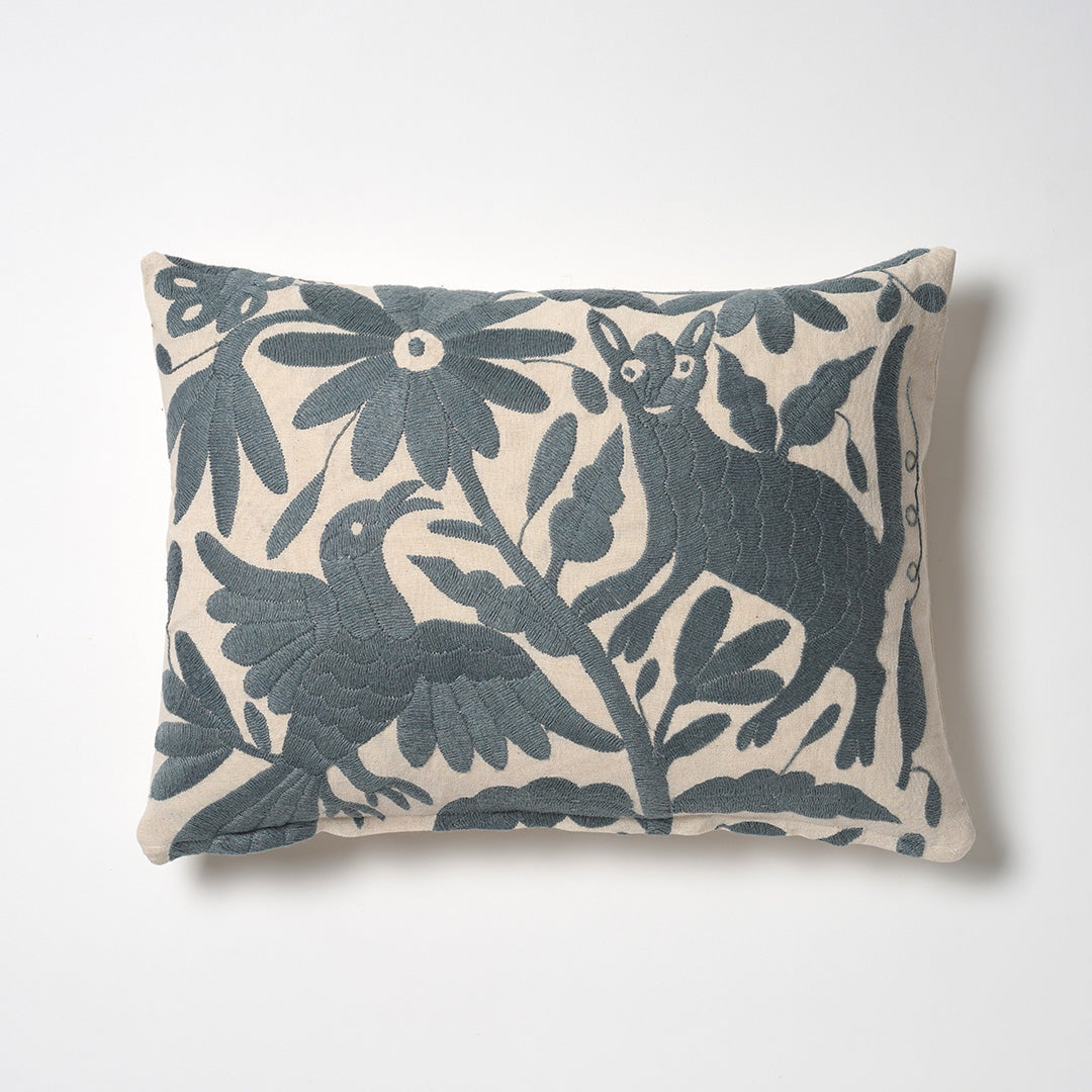 Slate Grey Otomi Cushion - 30cmx40cm