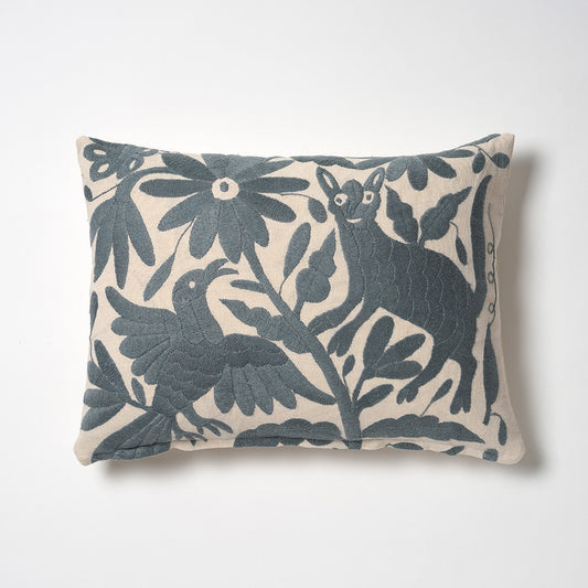 Slate Grey Otomi Cushion - 30cmx40cm