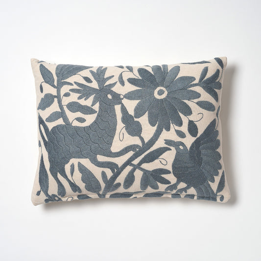 Slate Grey Otomi Cushion - 30cmx40cm
