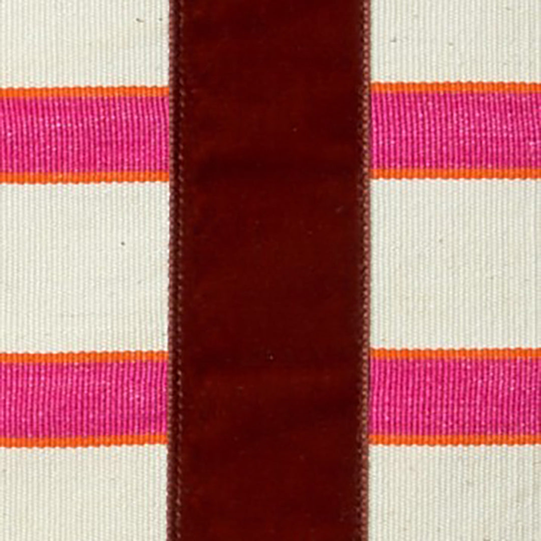 The Velvet Collection, Sunset Stripe Cushion - Vintage Brown