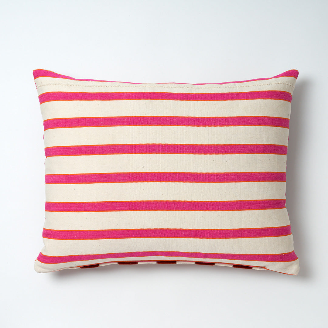 The Velvet Collection, Sunset Stripe Cushion - Cloud Blue