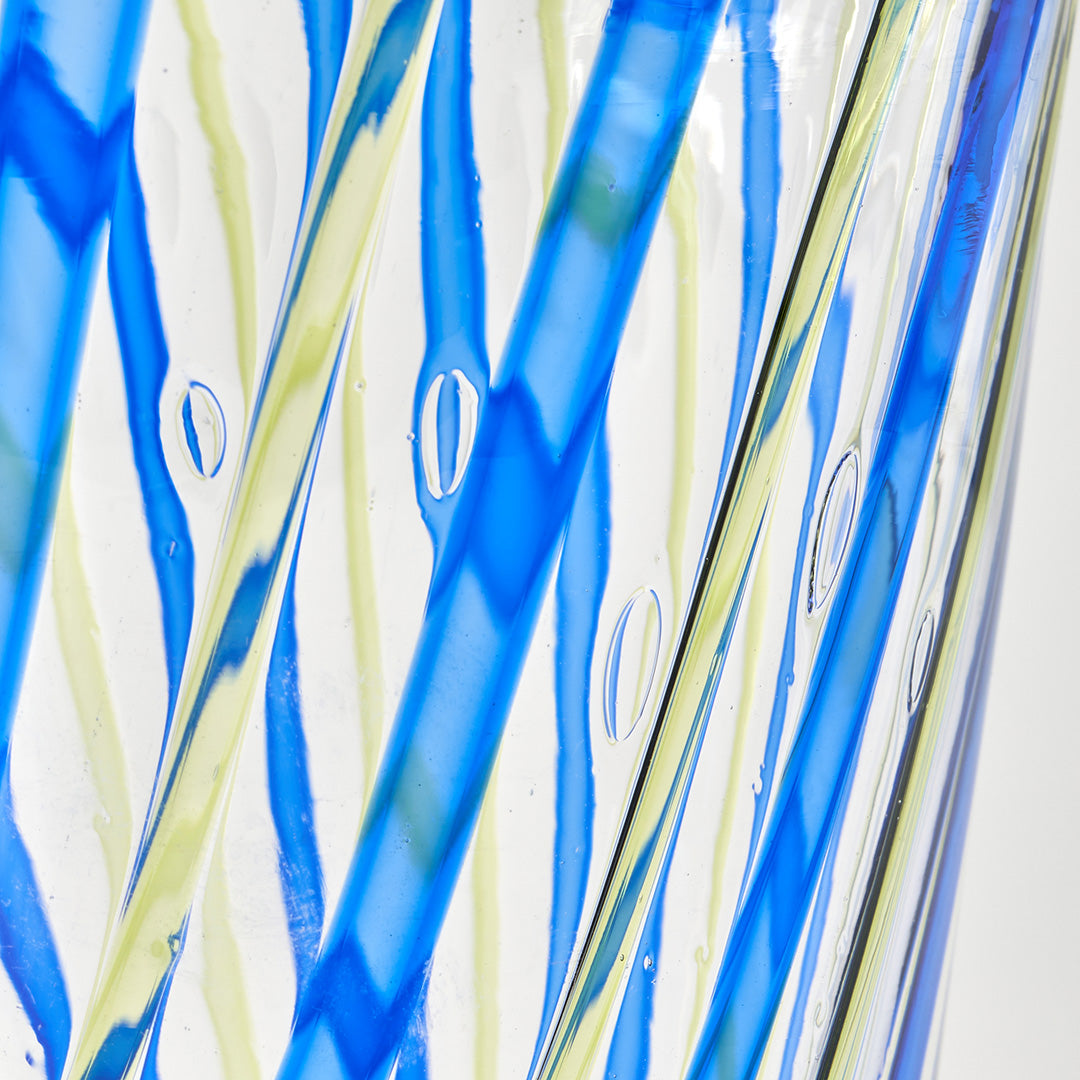 Filigrana Striped Tumbler - Blue and Green