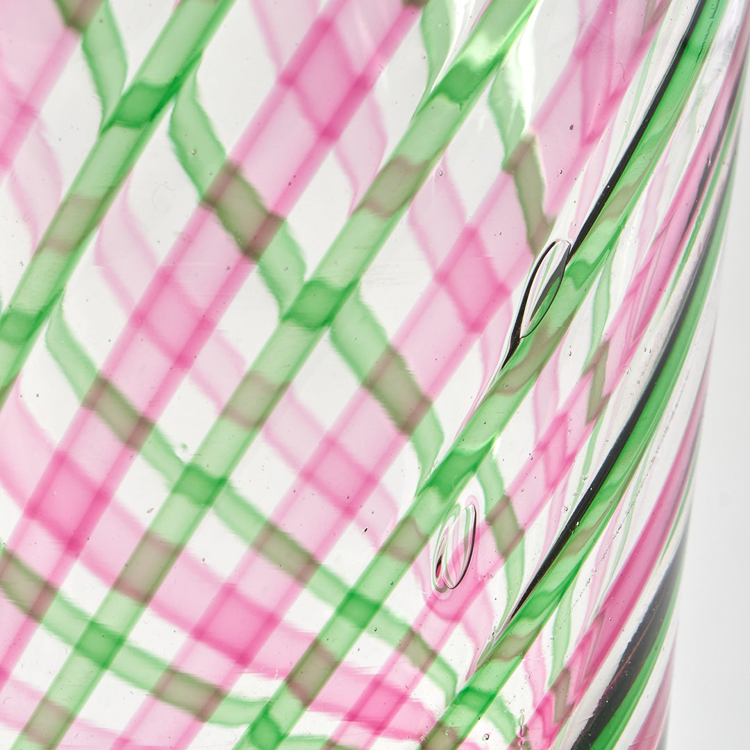 Filigrana Striped Tumbler - Pink and Green