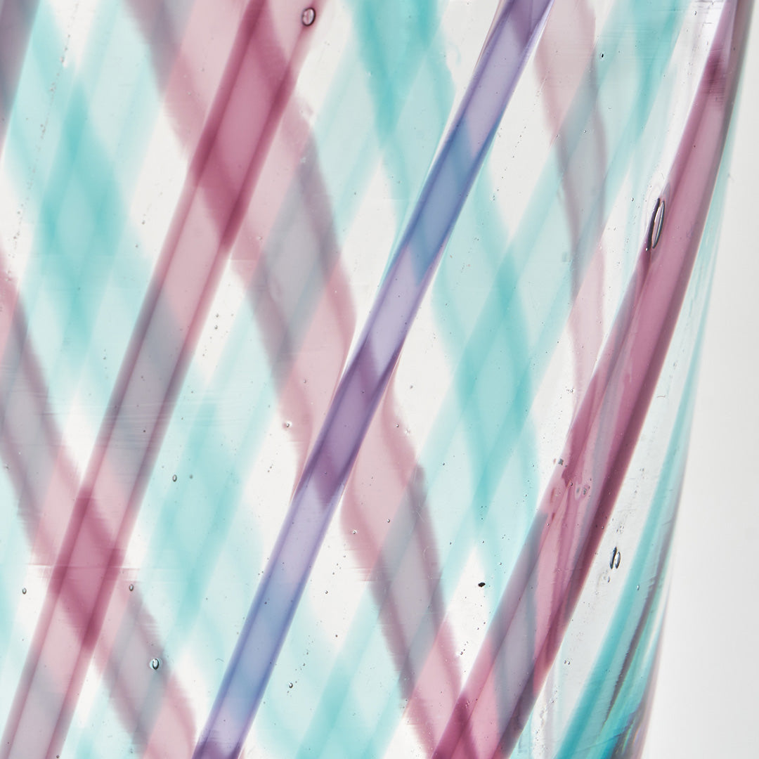 Filigrana Striped Tumbler - Plum and Turquoise