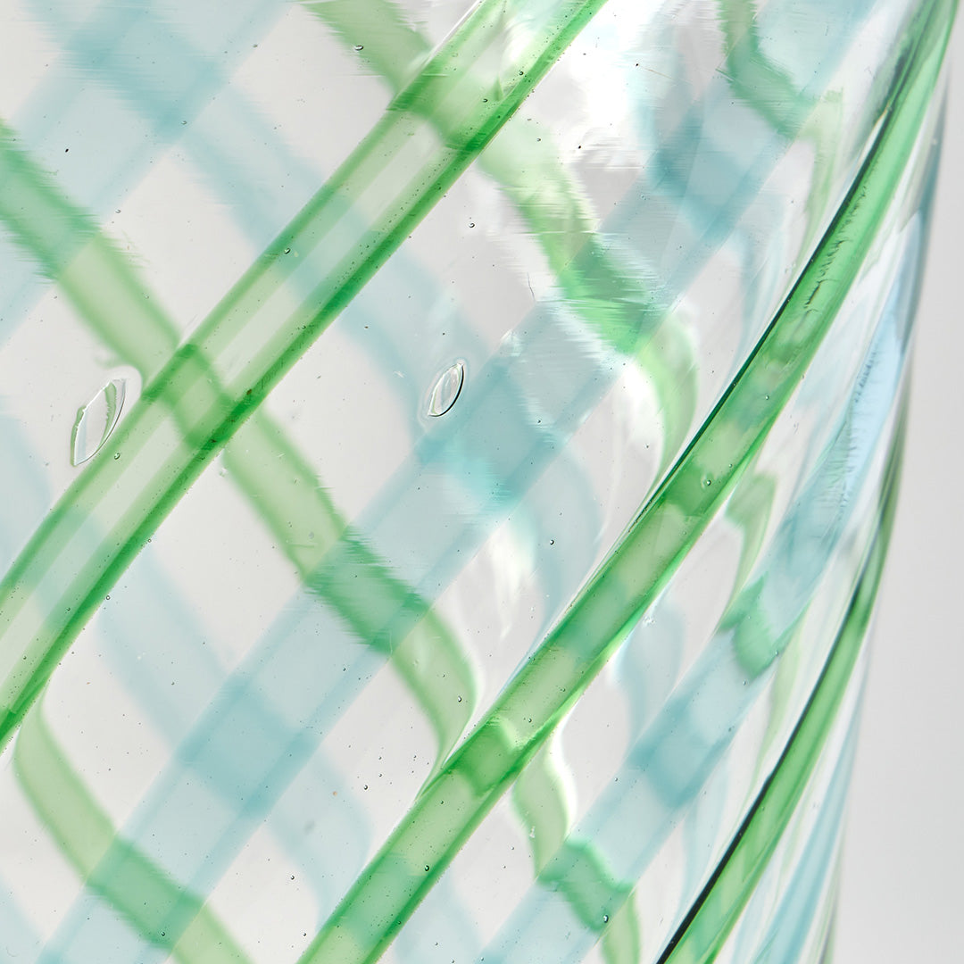 Filigrana Striped Tumbler - Green and pale blue