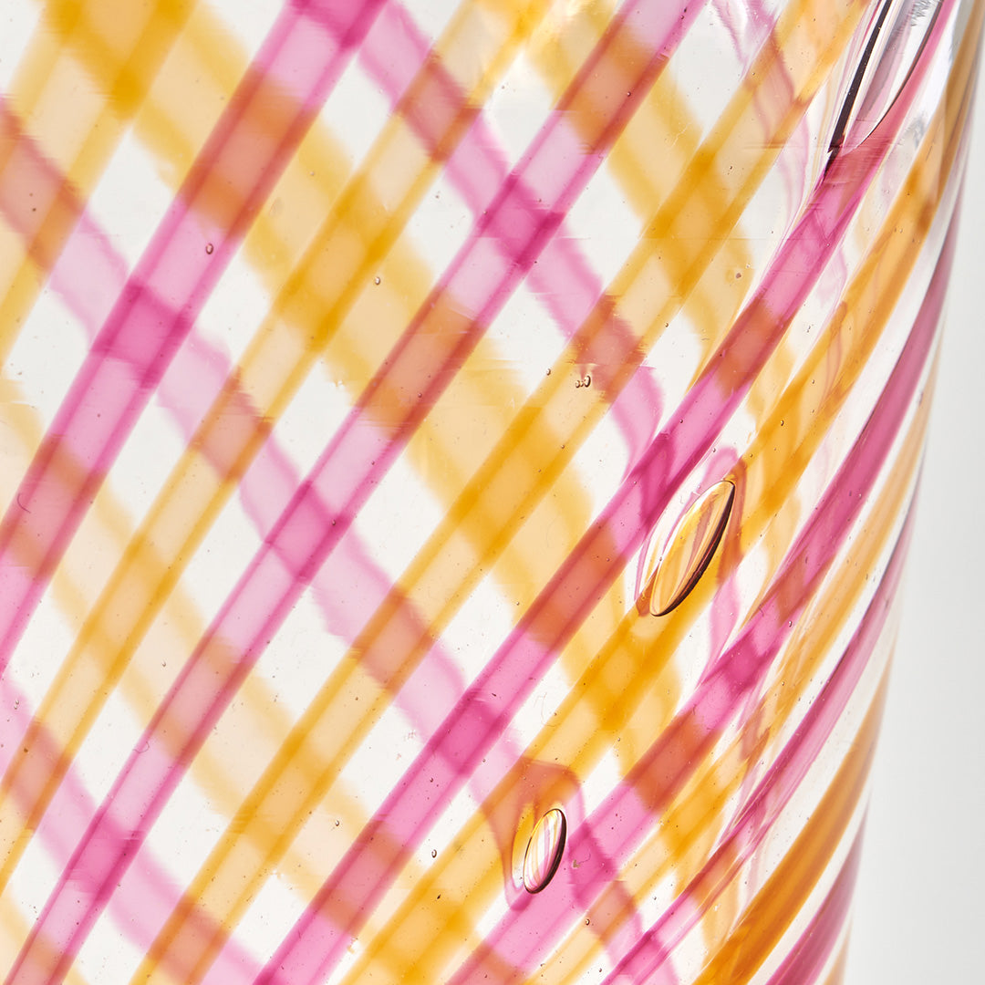 Filigrana Striped Tumbler -Pink and Yellow