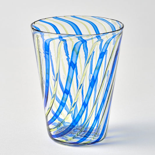 Filigrana Striped Tumbler - Blue and Green