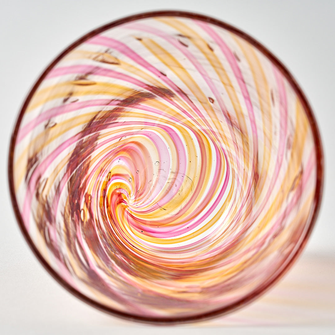 Filigrana Striped Tumbler -Pink and Yellow