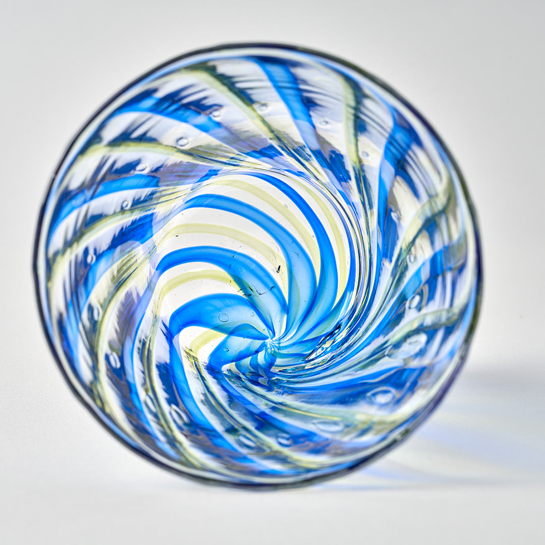 Filigrana Striped Tumbler - Blue and Green