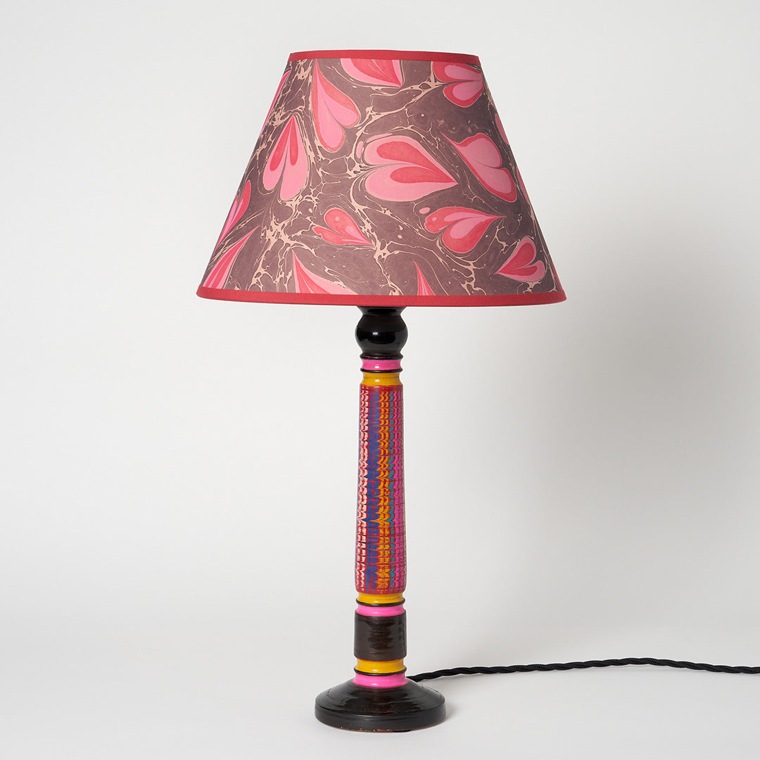Hand Made Laquerware Lamp - Black