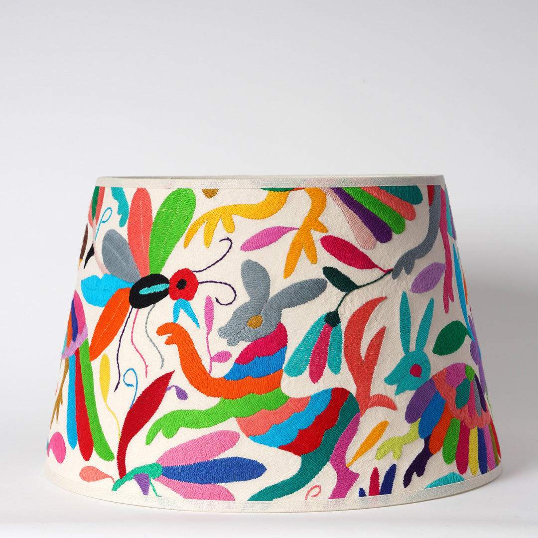 Multicoloured Otomi Retro Lampshade - 41cm diameter