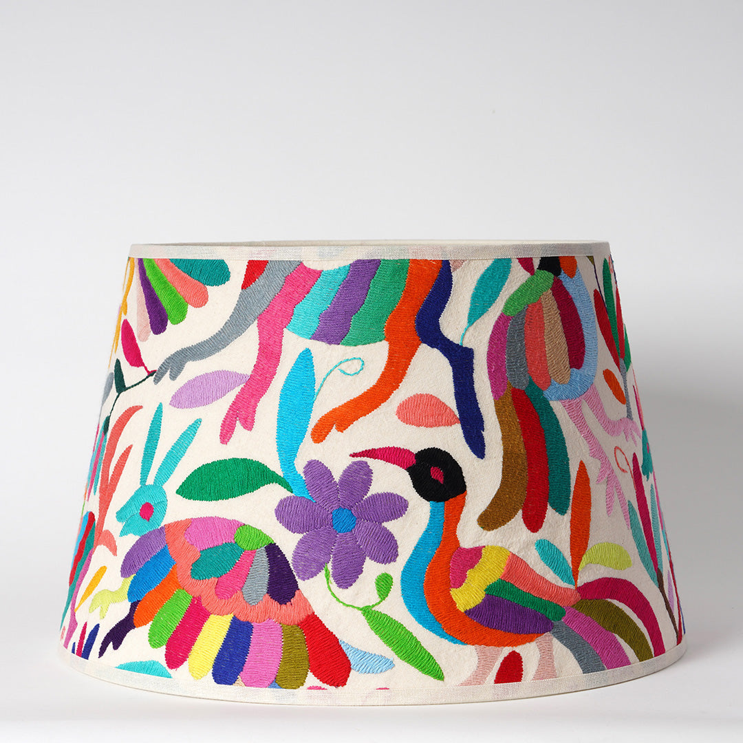 Multicoloured Otomi Retro Lampshade - 41cm diameter