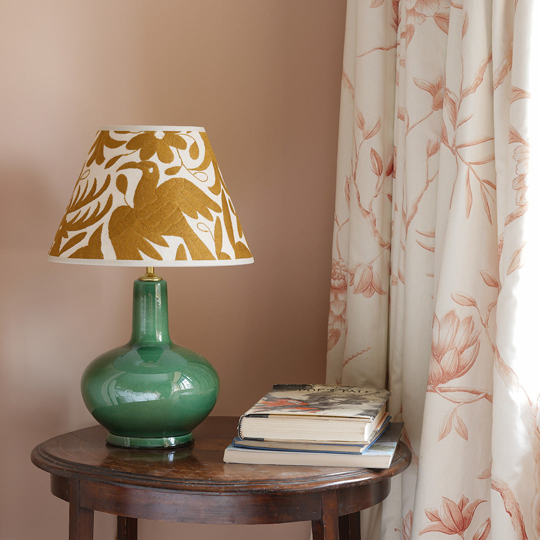 Ceramic Small Table Lamp- Blue-Green