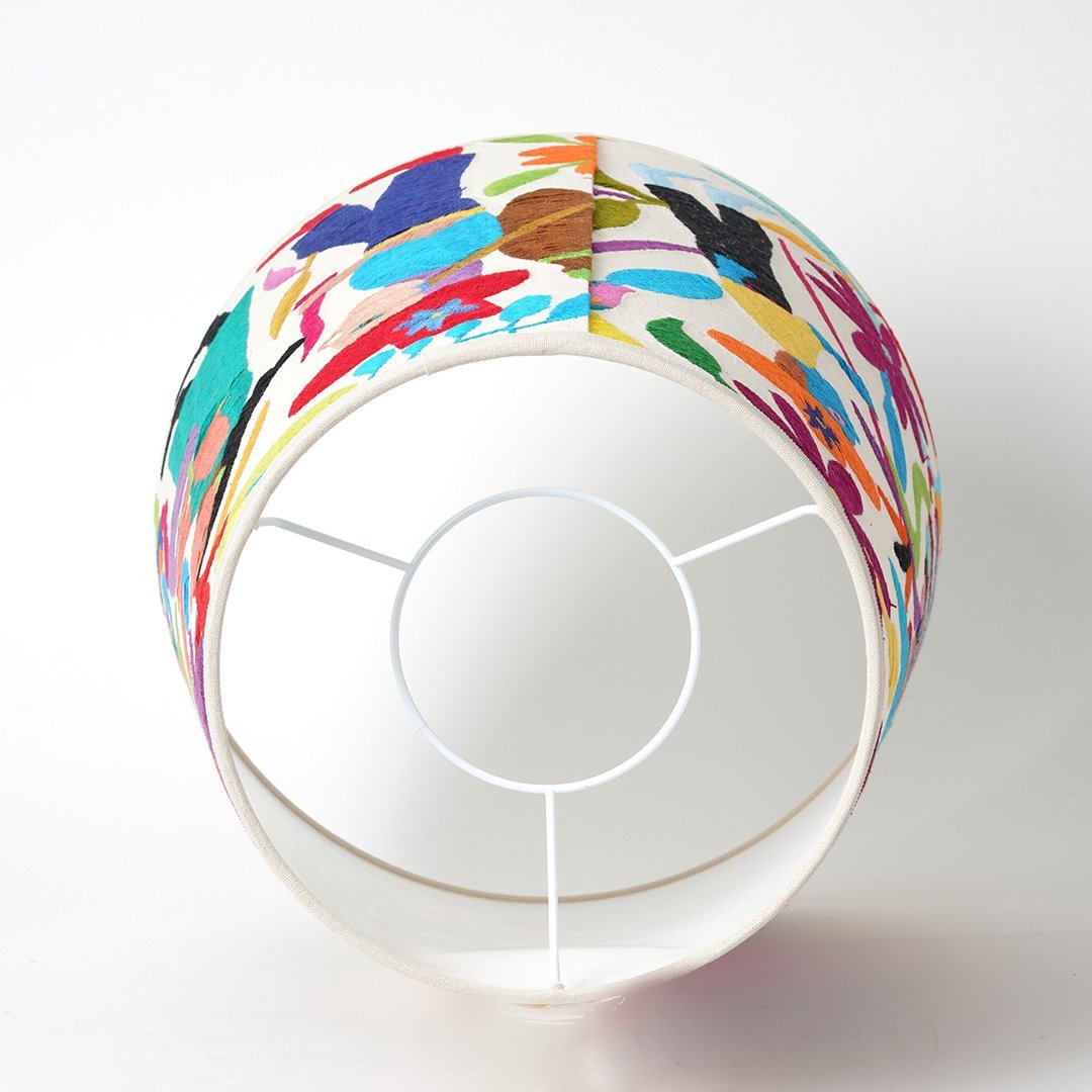 Multicoloured Otomi Retro Lampshade - 41cm diameter