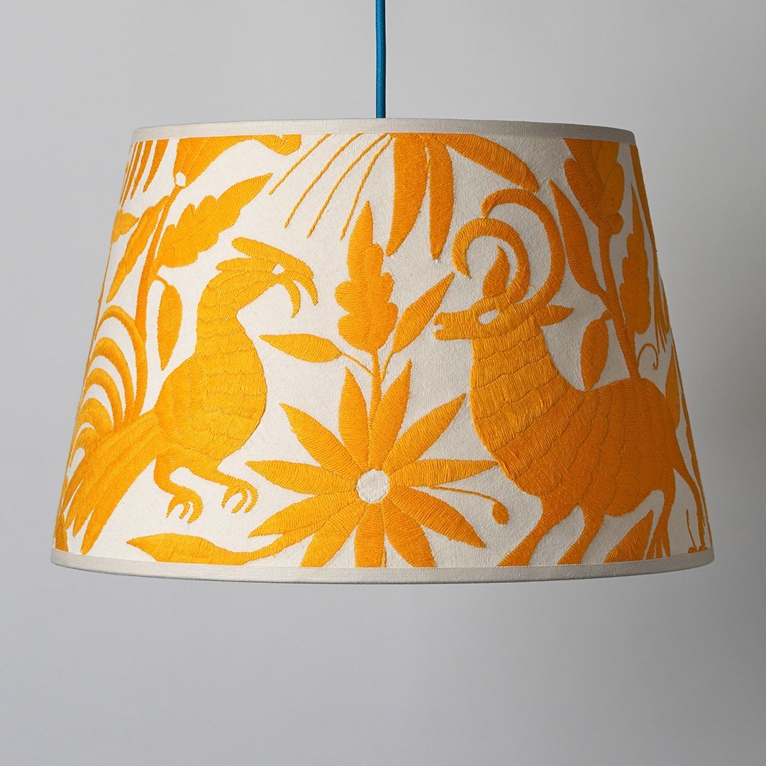 Multicoloured Otomi Retro Lampshade - 41cm diameter