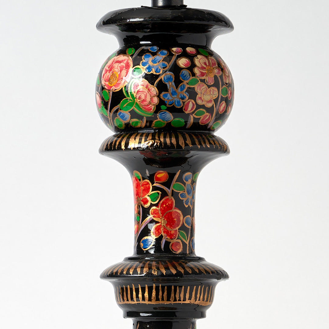 Wooden Hand Painted Kashmiri Lamp - Large