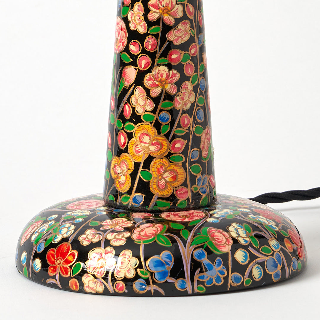 Wooden Hand Painted Kashmiri Lamp - Large