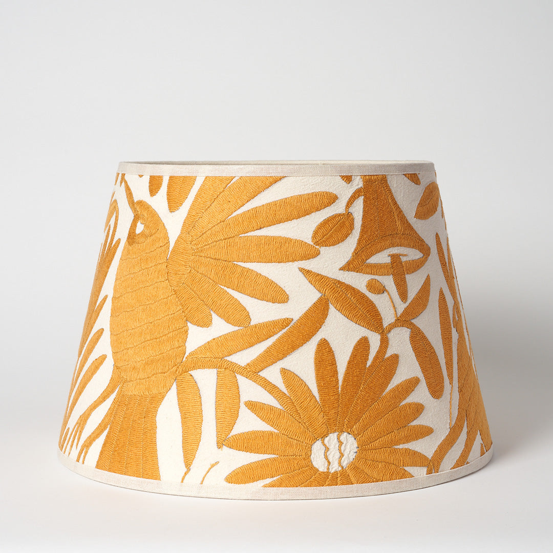 Pale Gold Otomi Retro Lampshade - 35cm diameter