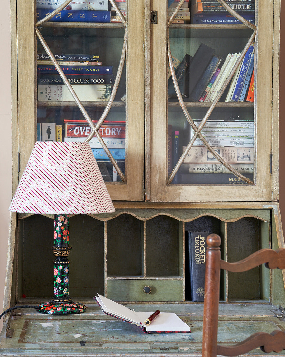 Wooden Hand Painted Kashmiri Lamp - Short