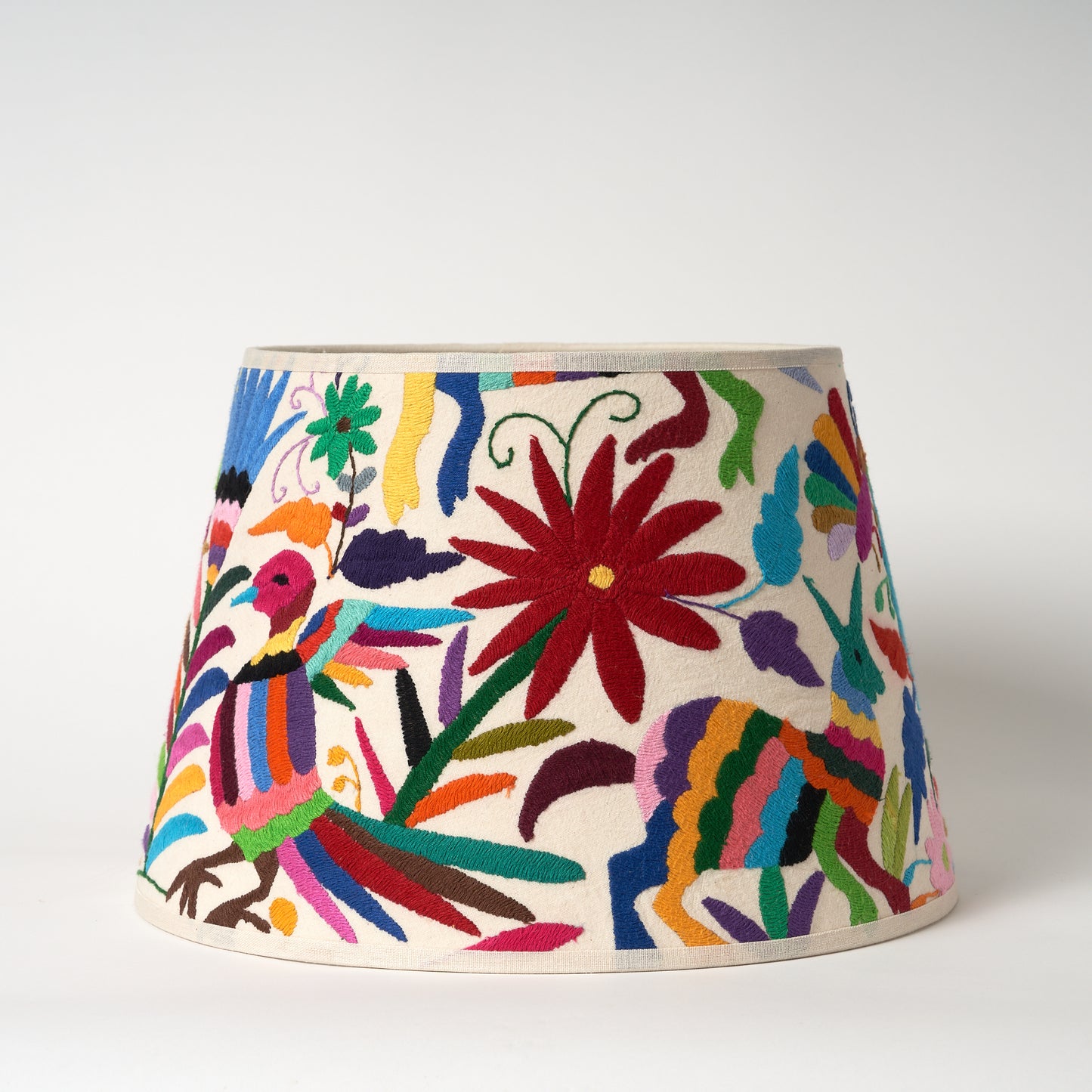 Multicoloured Otomi Retro Lampshade - 35cm diameter