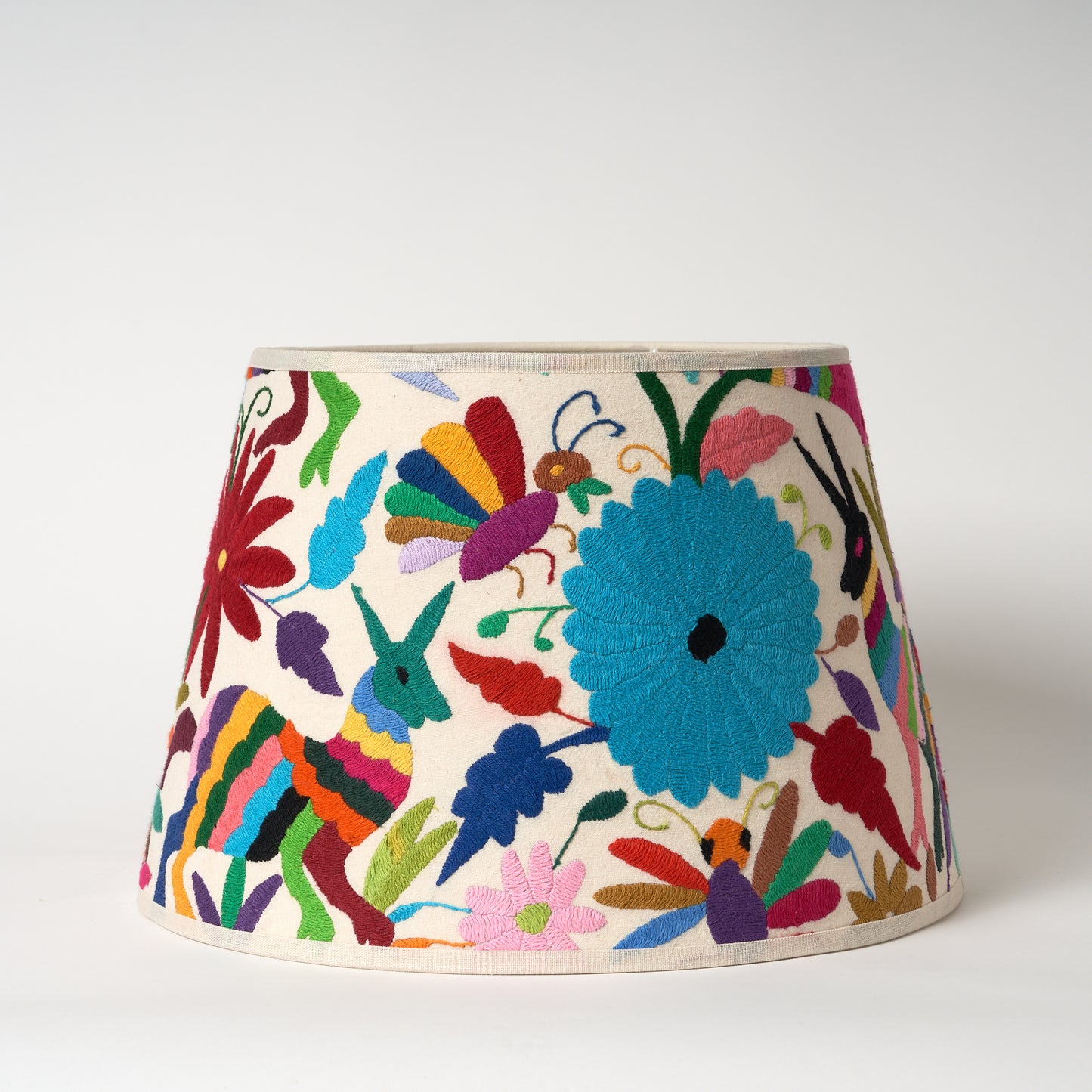 Multicoloured Otomi Retro Lampshade - 35cm diameter