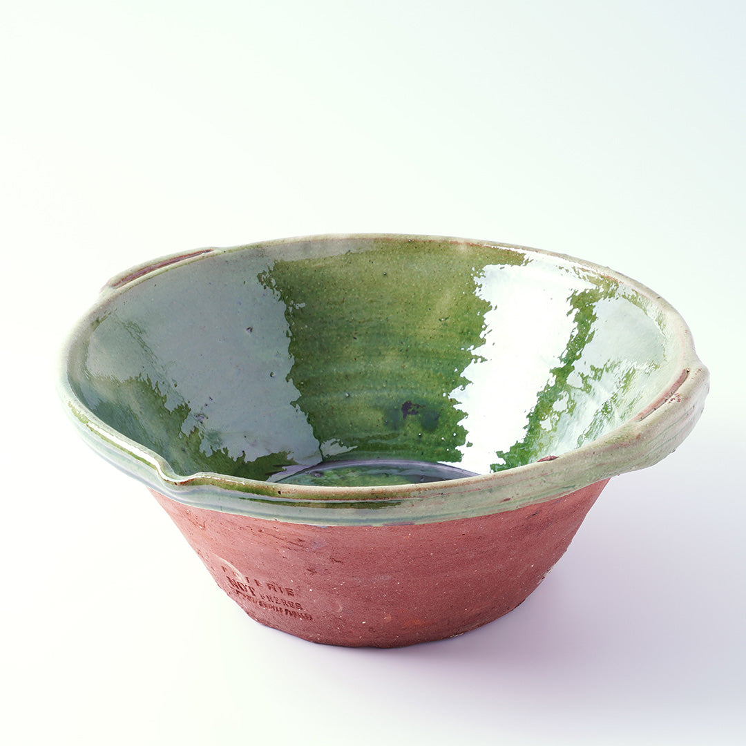 Rustic French Pottery Bowl with handles- Medium - 3 Colours