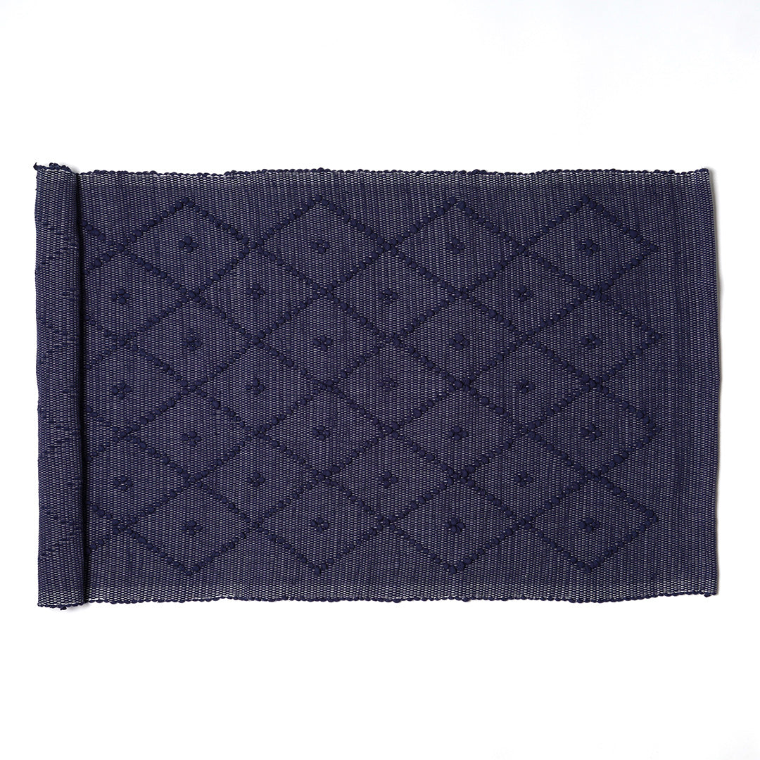 Large Cotton Bath Mat - Navy Blue, 2 Sizes