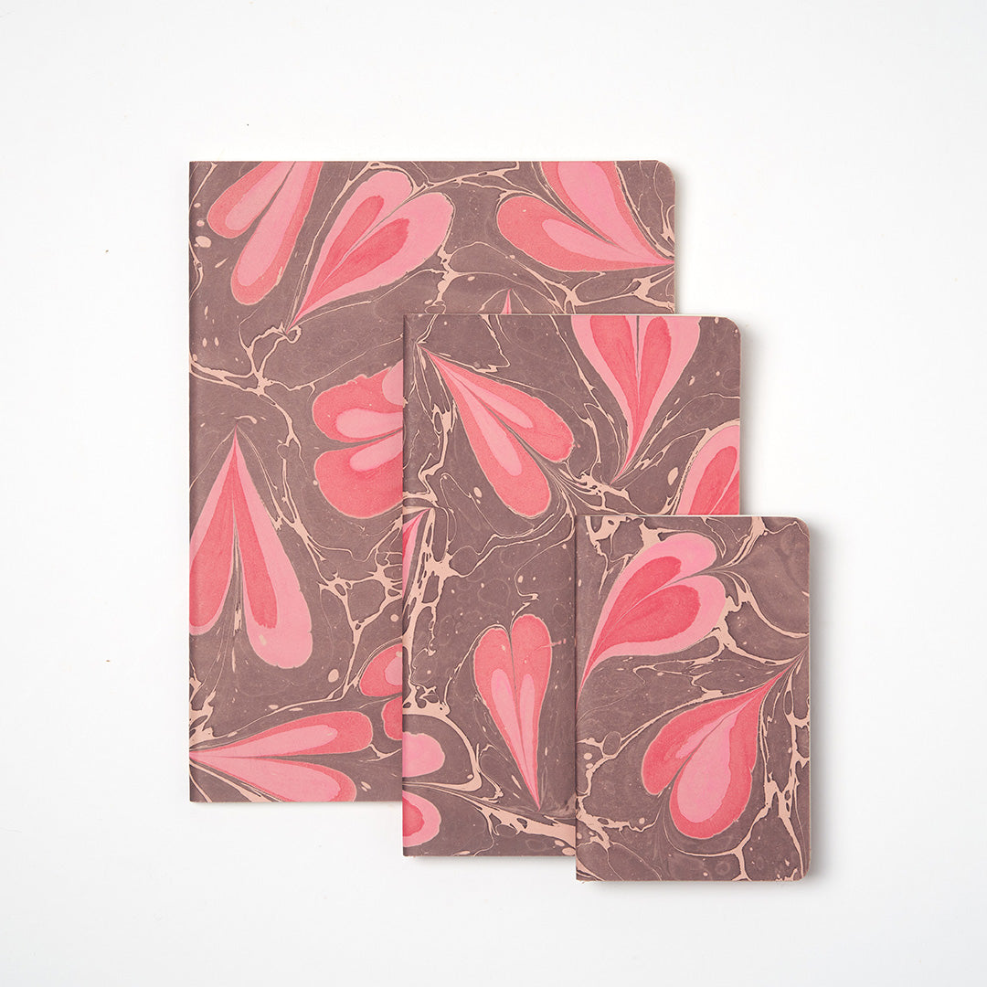 Hand Marbled Notebook - LOVE