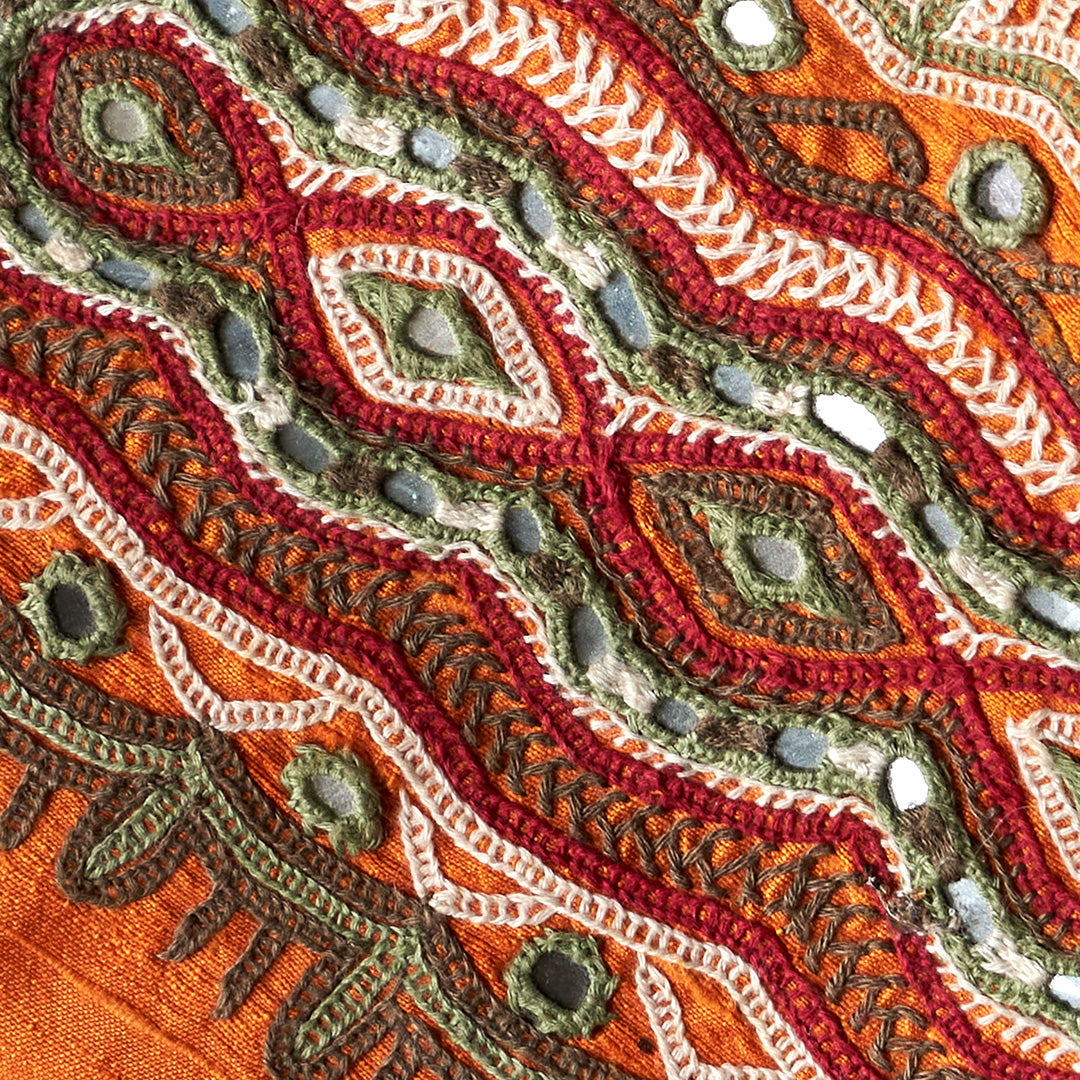 Hand Embroidered Silk Bag / Pencil Case.