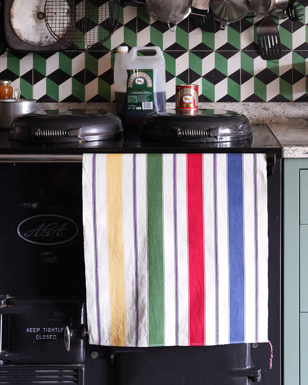 Primary Stripes Hand Towel