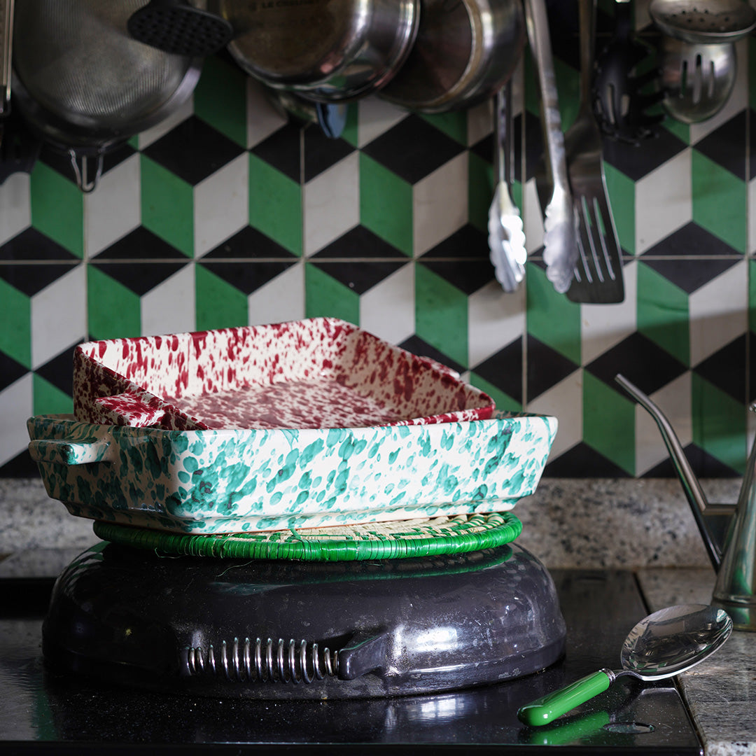 Medium Rectangular Oven Dish with handles - 3 Colourways