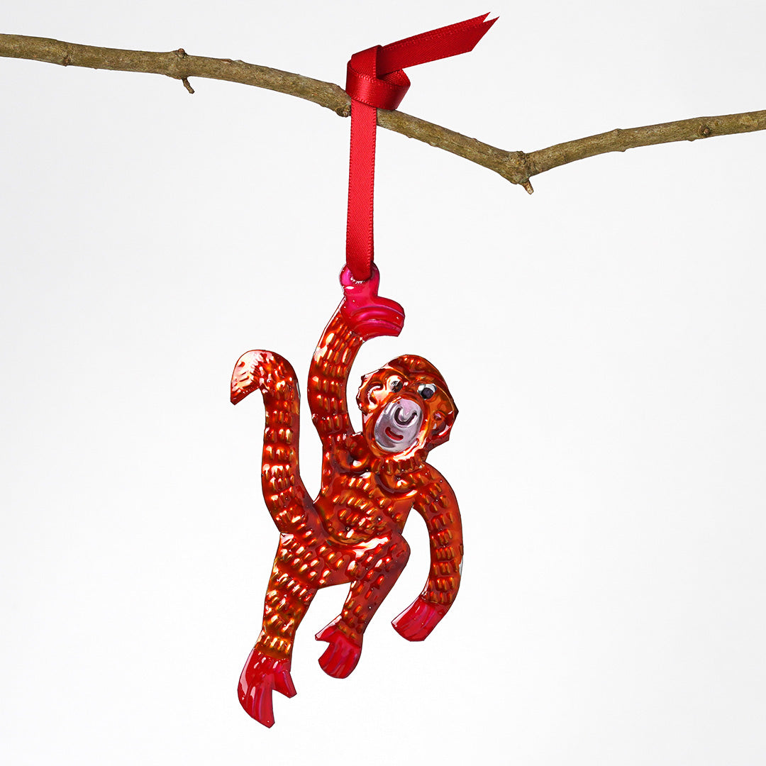 Handmade Monkey Tin Decoration
