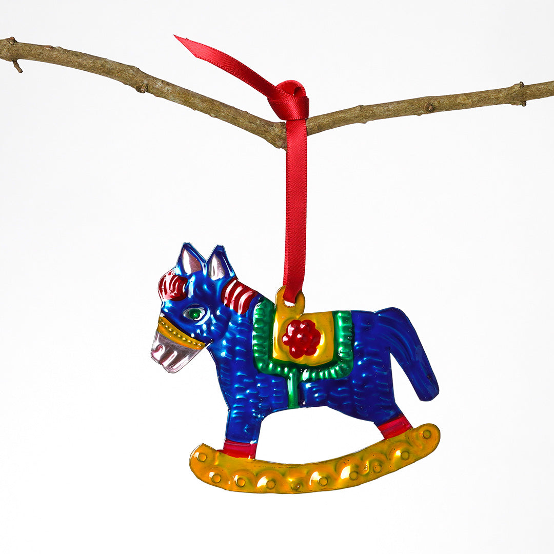 Handmade Rocking Horse Tin Decoration