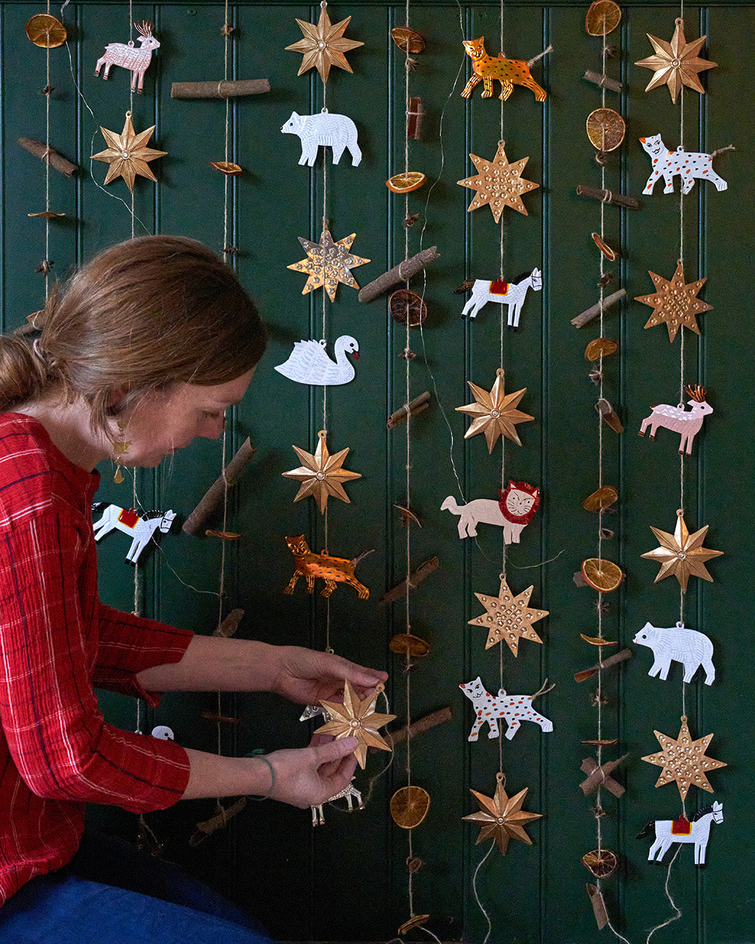 Handmade Tin Decoration - Gold & Silver 3D Star