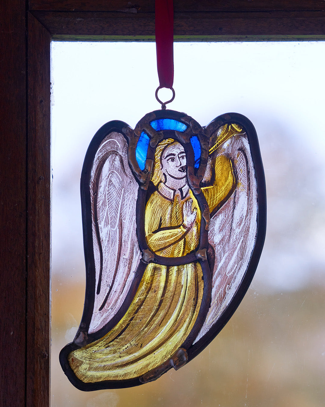 Stained Glass Angel with Trumpet