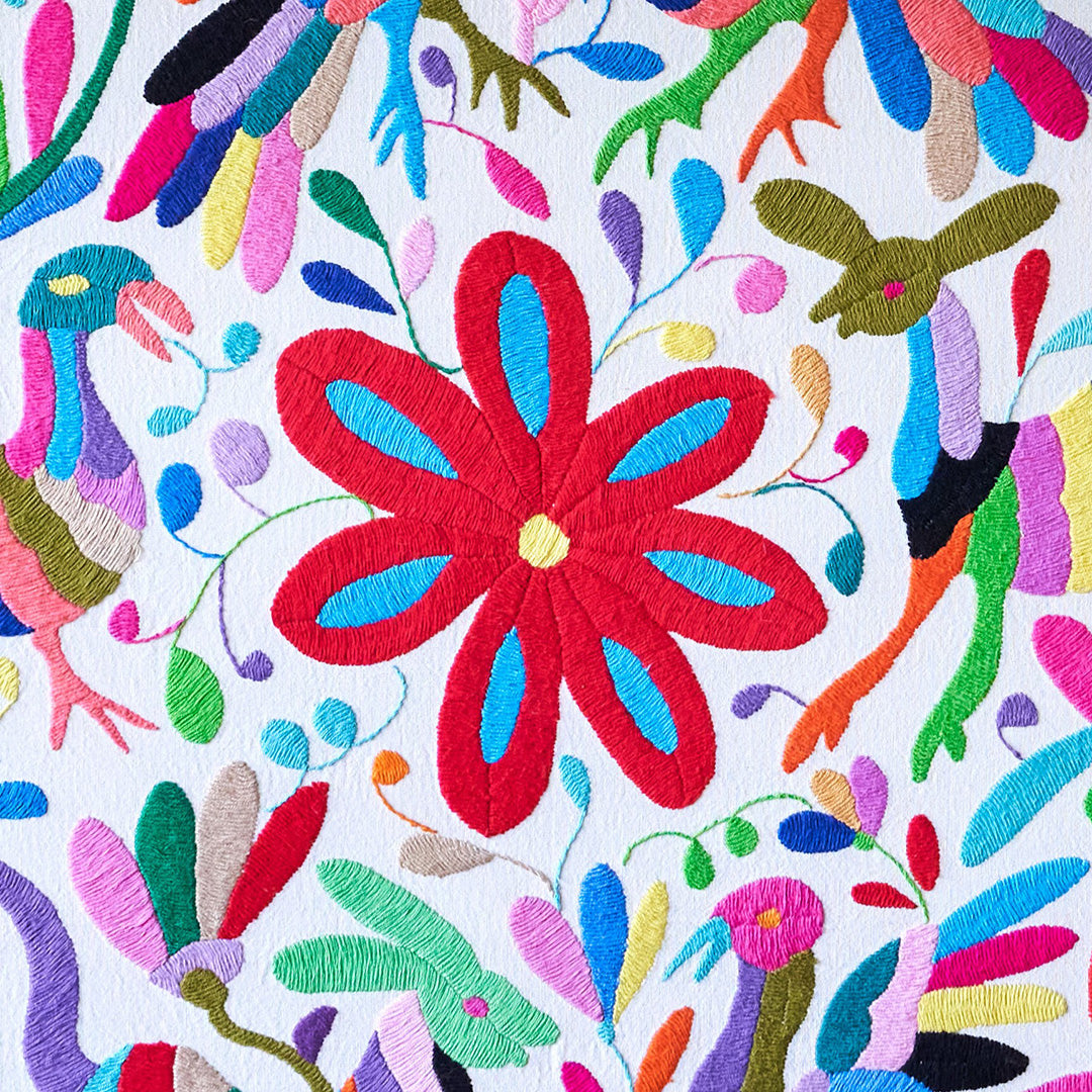 Multicoloured Otomi Artwork in a Black frame