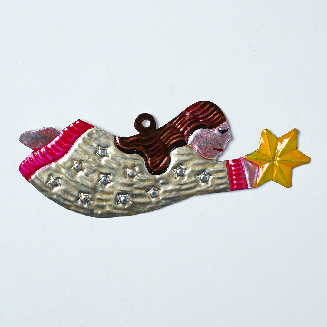 Handmade Tin Decoration - Gold Angel
