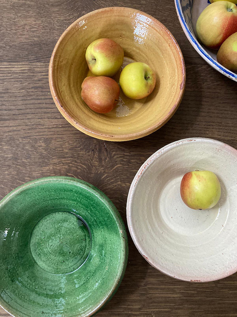 Rustic French Pottery Bowl - Small - 3 Colours