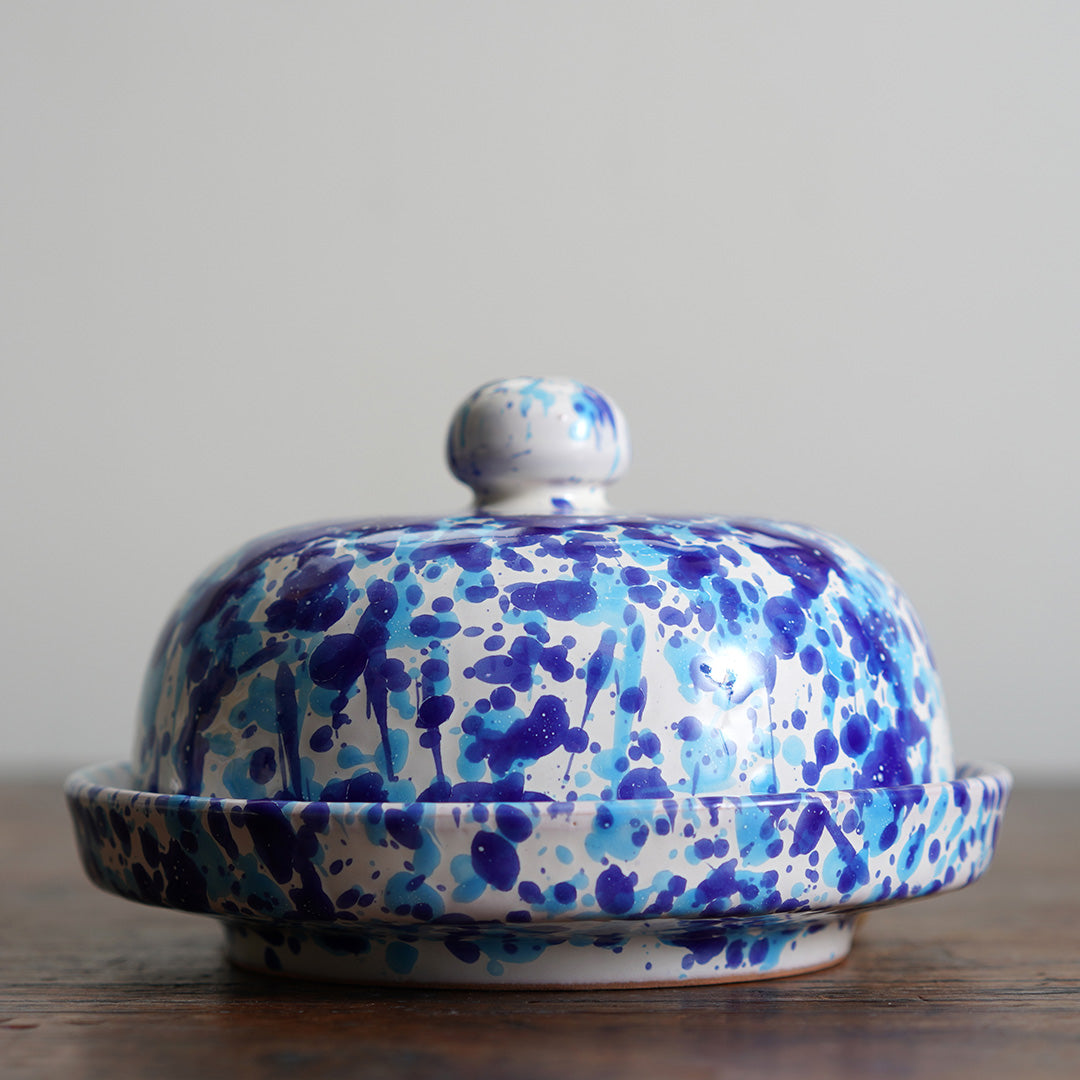 Round Butter Dish - Blues