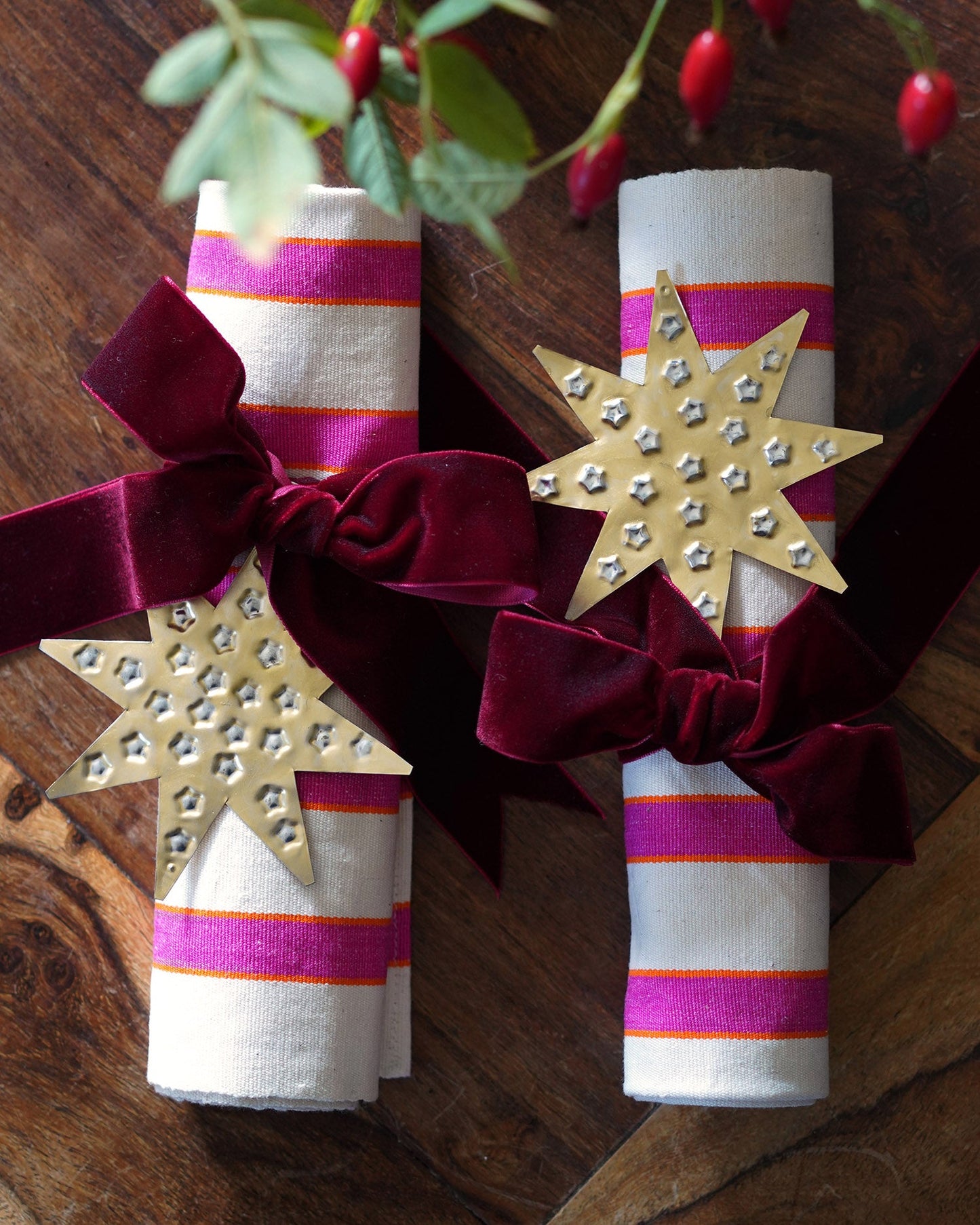 Handmade Tin Decoration - Gold & Silver 3D Star
